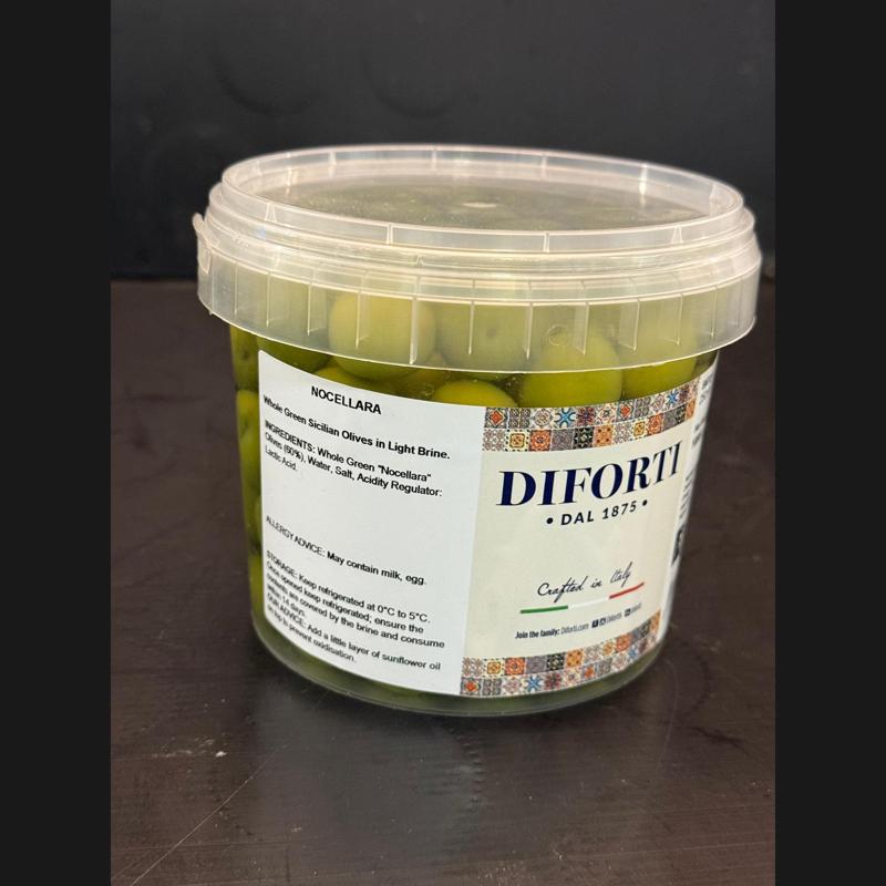 Whole Nocellara Olives Green 1kg